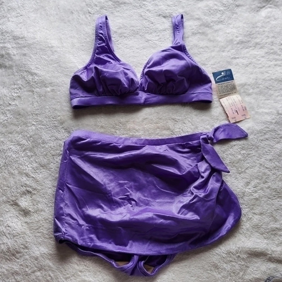 Vintage Deadstock Ceeb Purple Two Piece Swimsuit NWT - Picture 16 of 16